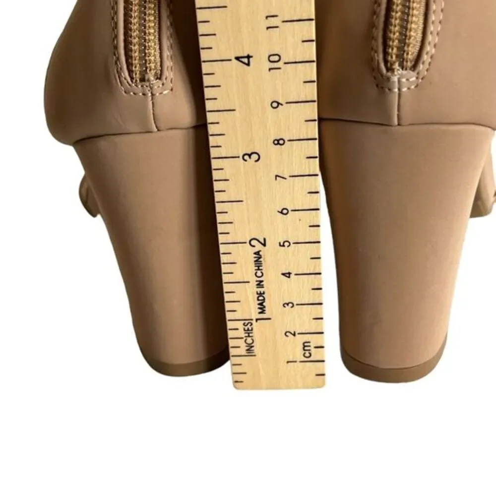 Top‎ Moda Women's Tan High Heel Sandals With Zipper Closure Size 7.5 Hannah-1